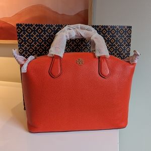 NWT Tory Burch Carter Small Slouchy Satchel - Poppy Red